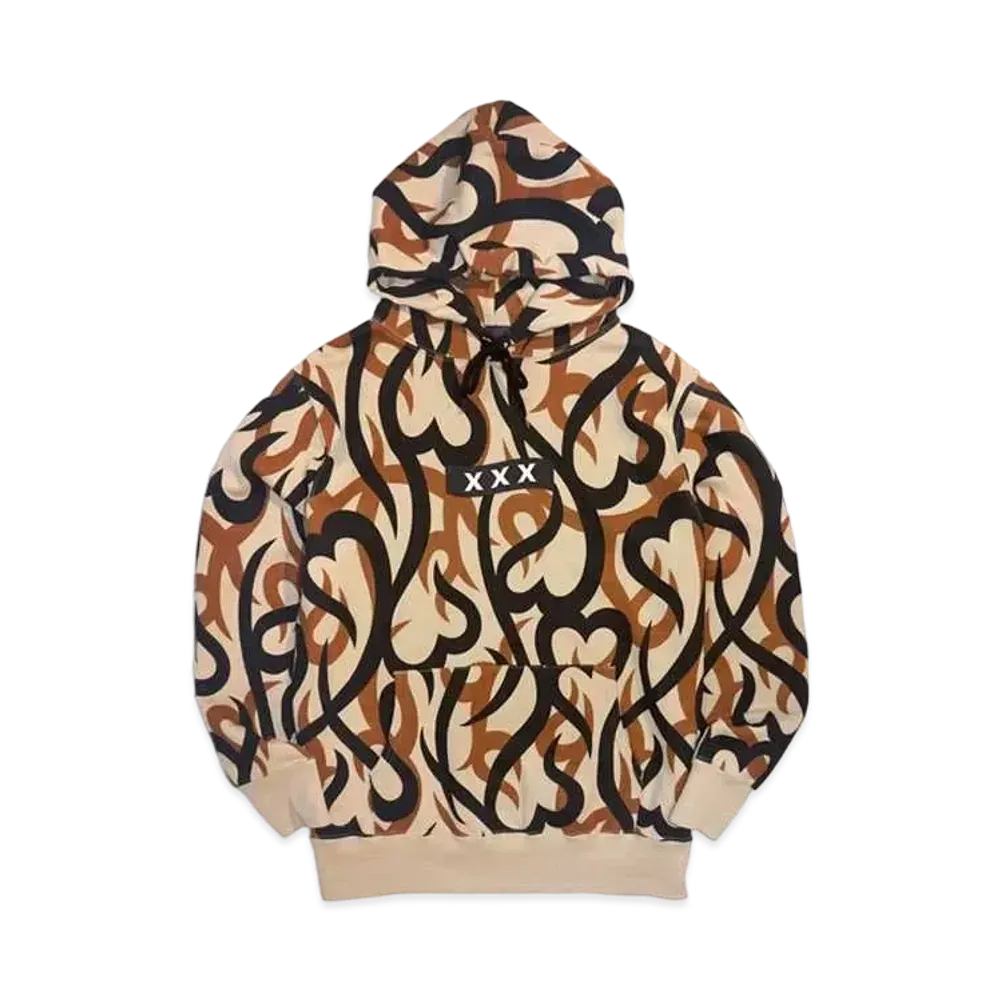 GOD SELECTION XXX x NUMBER (N)INE HOODY SWEATSHIRT "Beige"