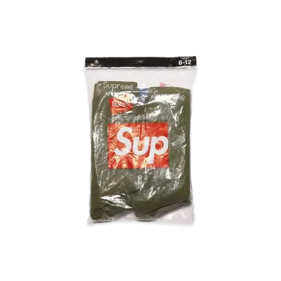 Supreme x Hanes Crew Socks (4 Pack) "Olive"