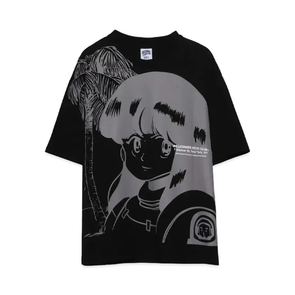 BILLIONAIRE BOYS CLUB BB SEE YOU IN SPACE HEAVY WAHSED CROPPED FIT T-SHIRT "BLACK"