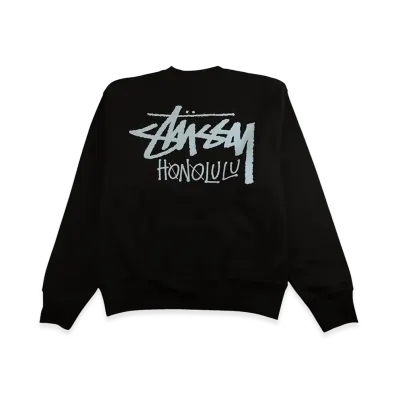 Stussy Honolulu Exclusive Stock Crew "Black"