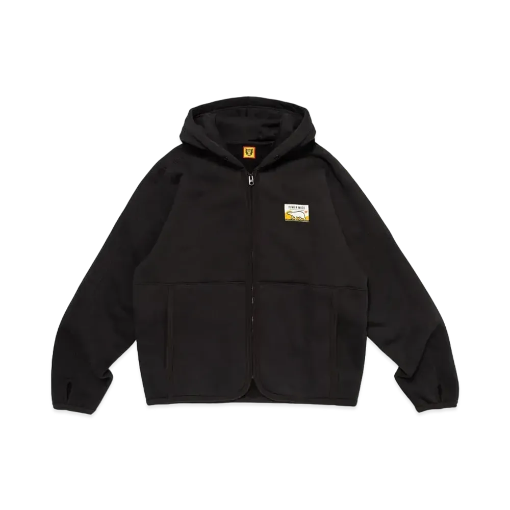 HUMAN MADE Fleece Sweat Zip Hoodie "Black"
