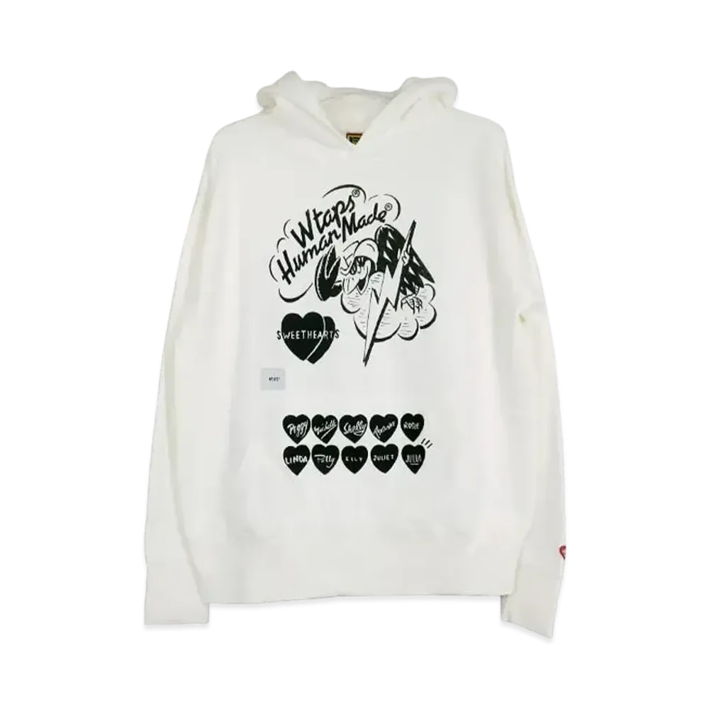 WTAPS 19AW Wt Hooded #2/ Sweatshirt.Cotton.Human Made "White"