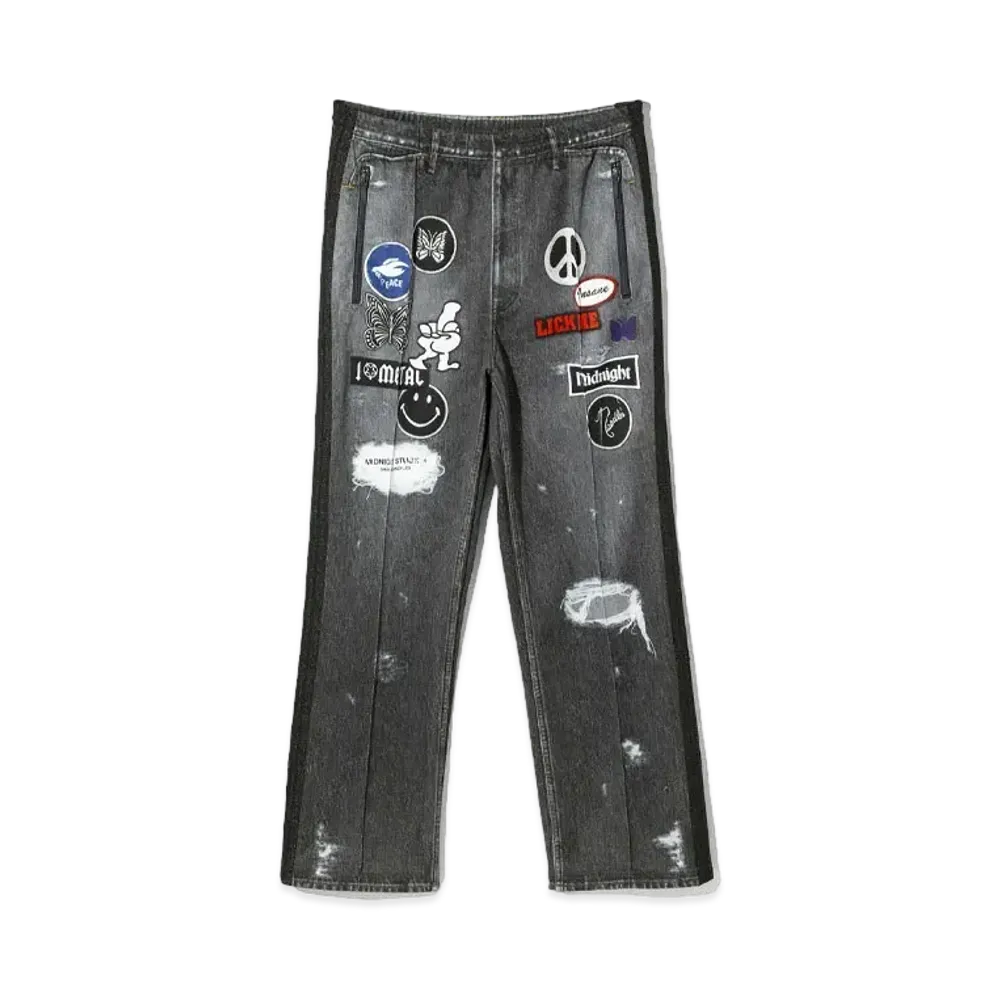 Needles x Midnight Studios Track Pant Poly Smooth / Trompe-L’Oeil / Lame "Black"