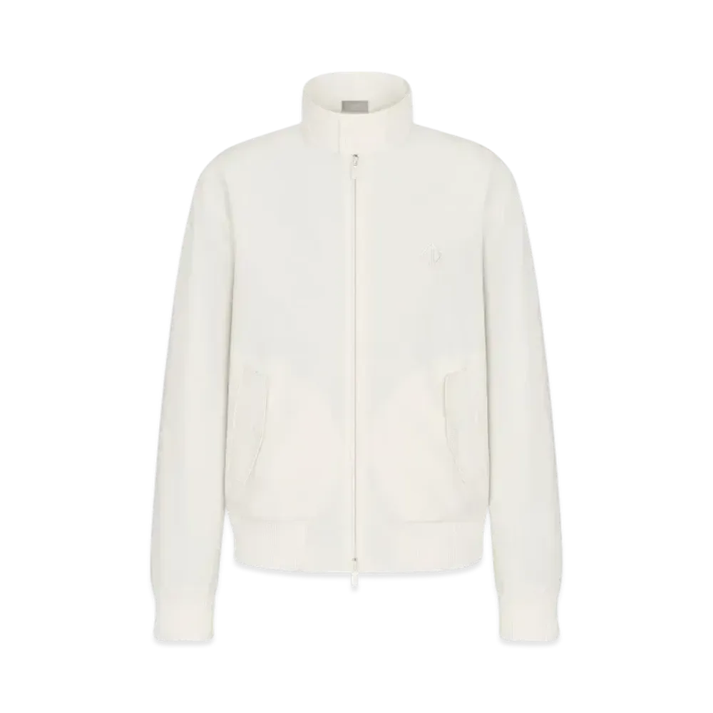 Dior Men's CD Diamond Blouson Jacket Cotton Twill "White"