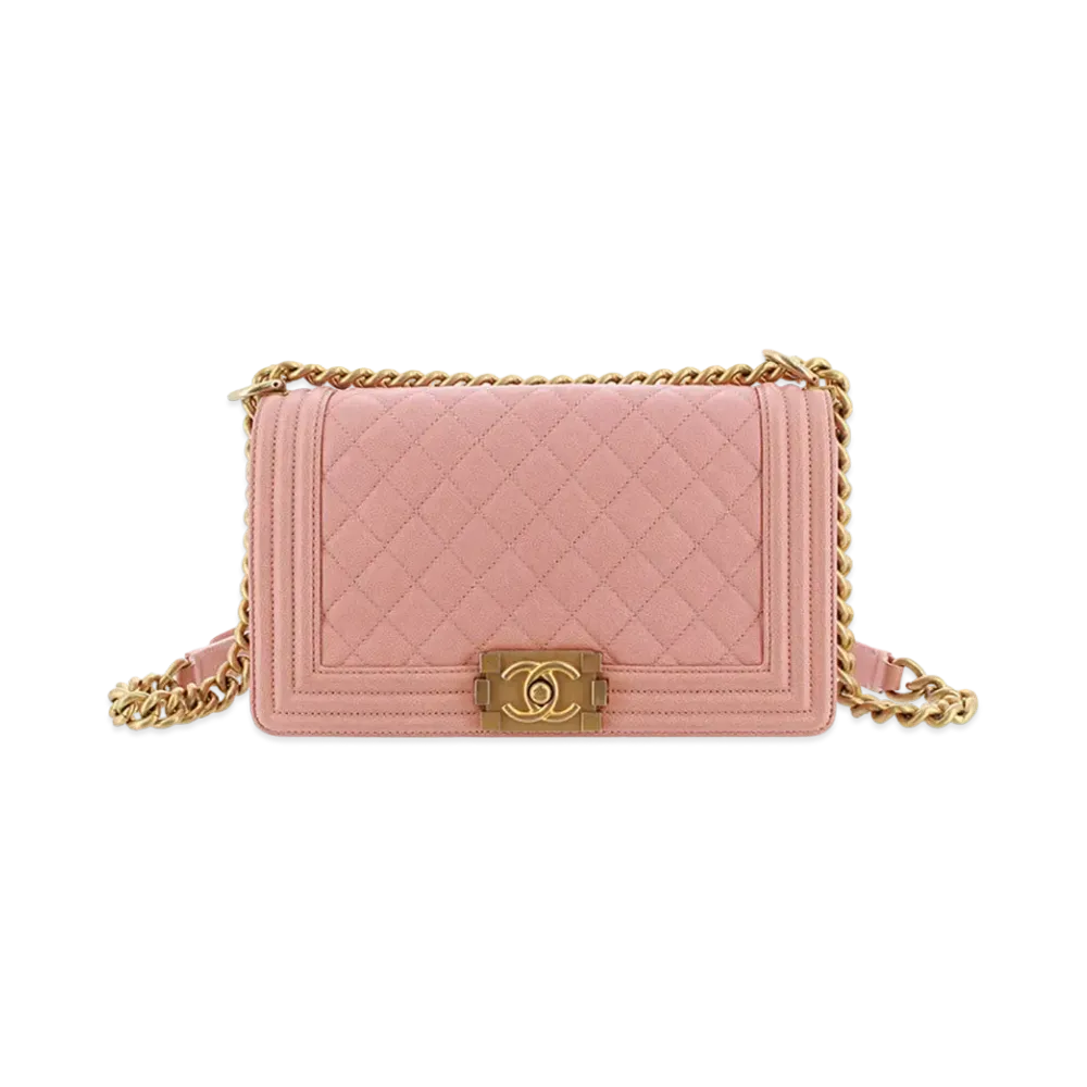 CHANEL Caviar Skin Matelasse Boy Chanel "Pink"