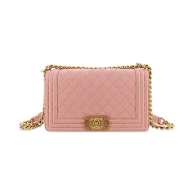 CHANEL Caviar Skin Matelasse Boy Chanel "Pink"
