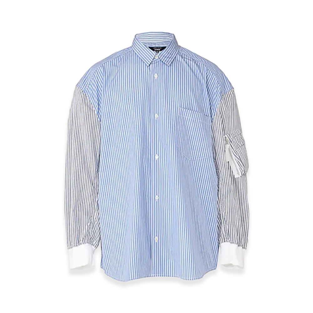 COMME des GARCONS HOMME Cotton Striped Shirt "Sax"