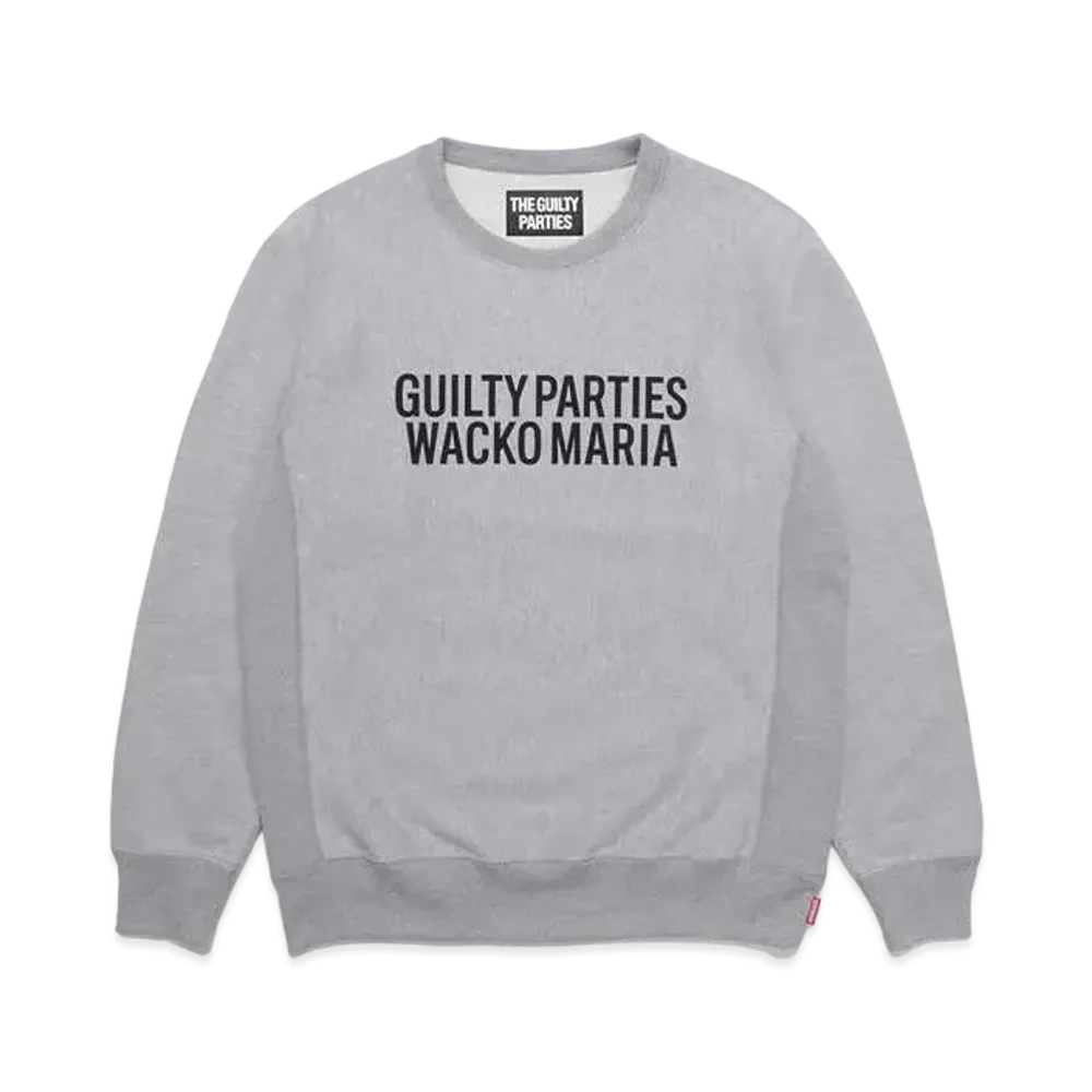 WACKO MARIA Heavy Weight Crew Neck Sweat Shirt "Gray"