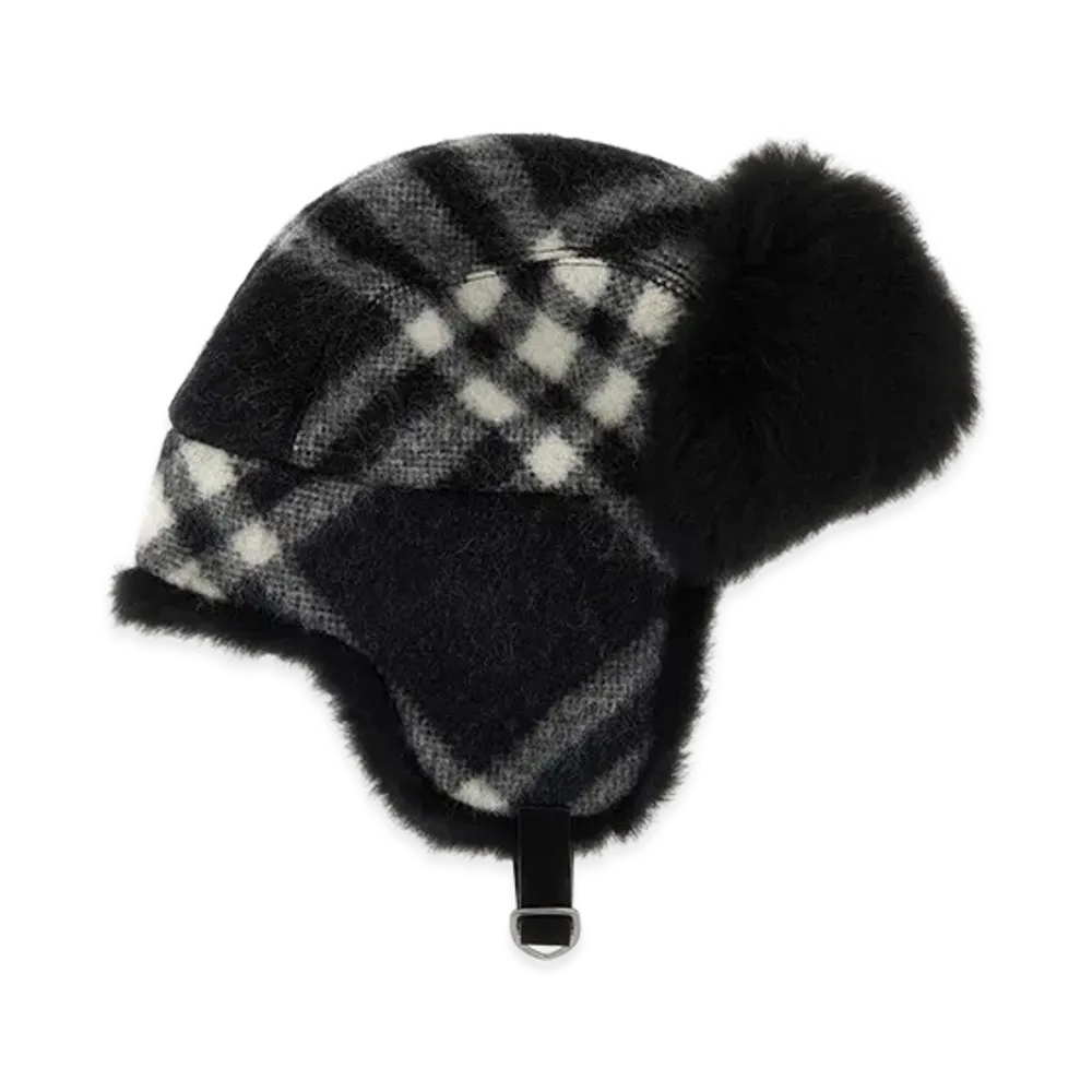 Burberry Embroidered Wool Hat "Black"