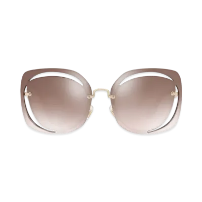 MIU MIU Seny Cue Eyewear "Brown Gradation Mirror Lens"