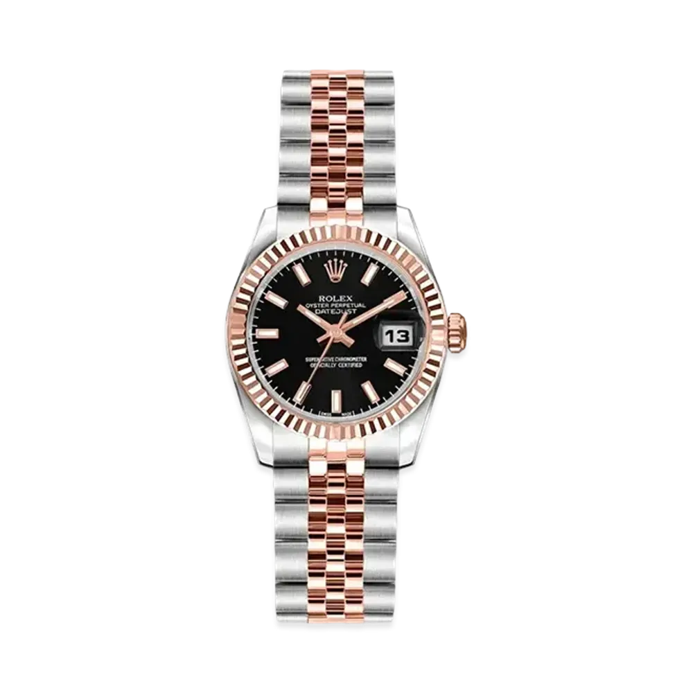 ROLEX Lady-Datejust "Black/Stainless Steel/Everose Gold"