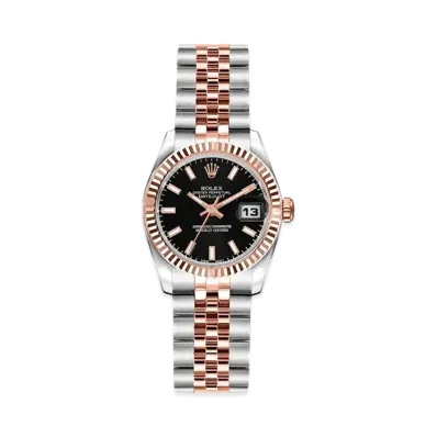 ROLEX Lady-Datejust "Black/Stainless Steel/Everose Gold"