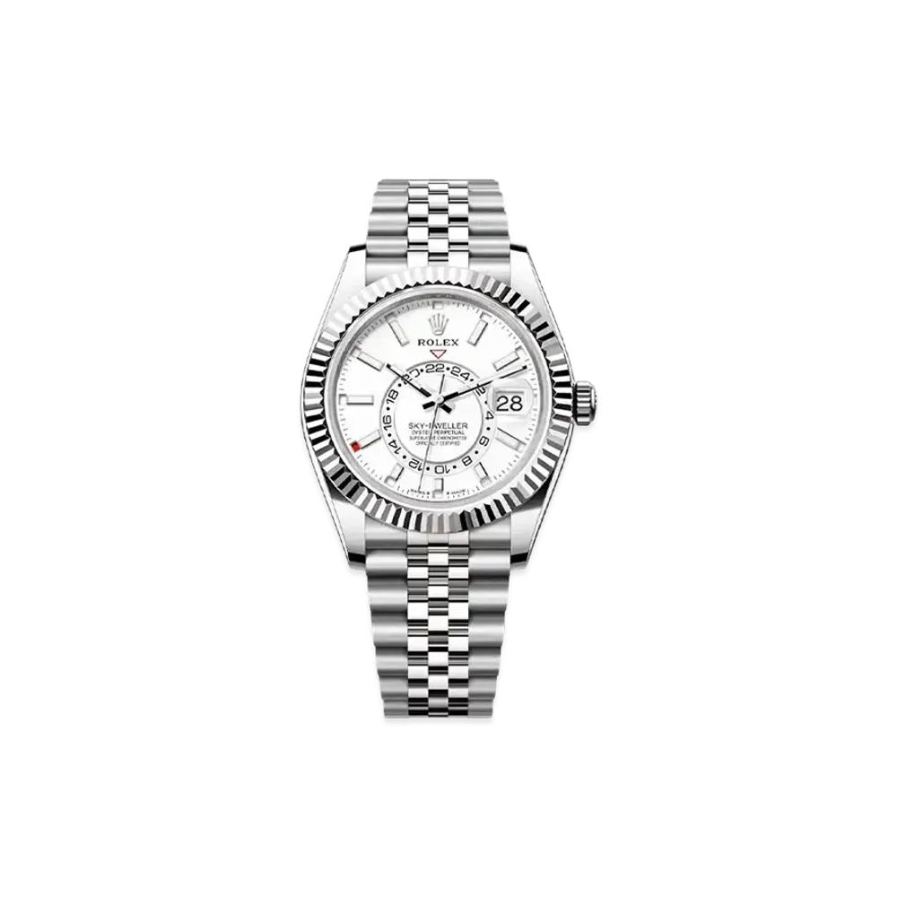 ROLEX Sky-Dweller Oyster 42mm "White/Oyster Steel/White Gold"