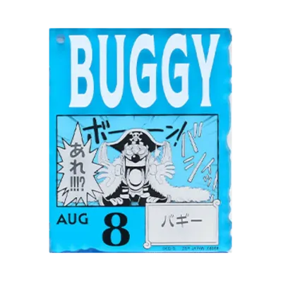 BANDAI "Ichiban Kuji" -ONE PIECE BASE SHOP Lottery 366DAYS OF BIRTHDAYS- Birth Month January-March Ryo Colors Acrylic Block Charm Prize 8/8 Buggy