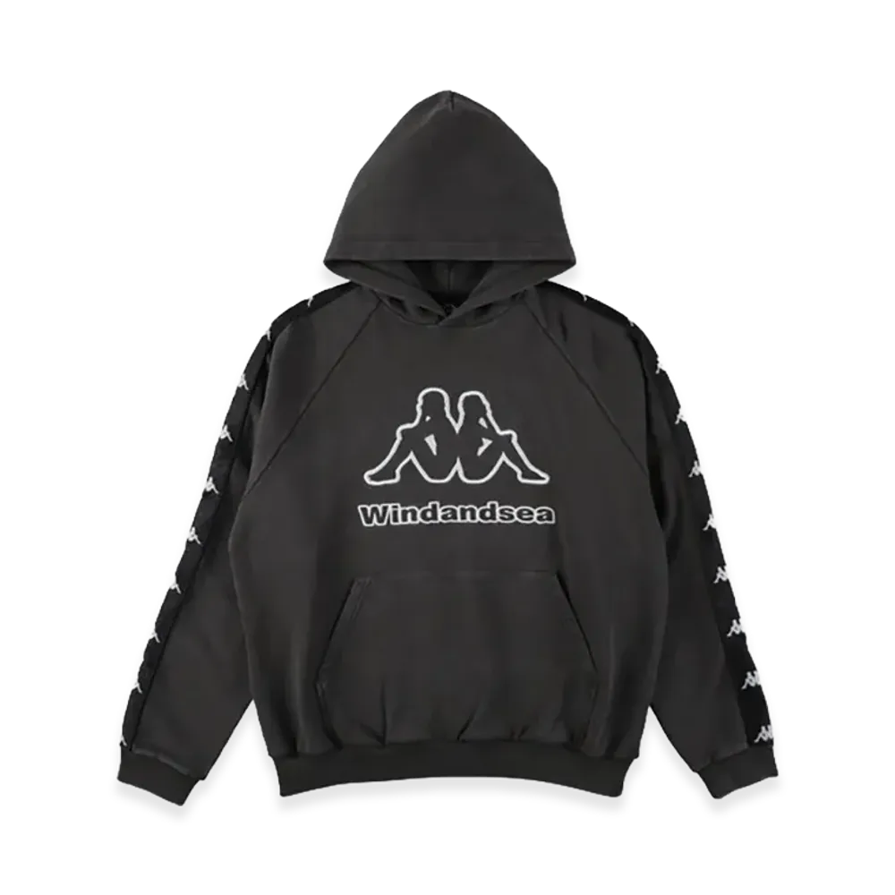 WIND AND SEA x Kappa Hooded Sweatshirt "Black"