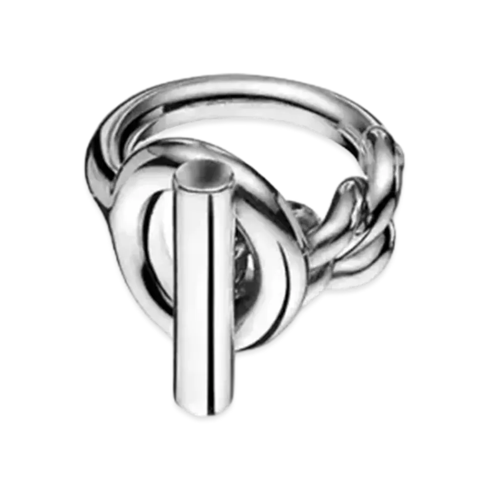 Hermes Croisette Ring GM Large Model "Silver"