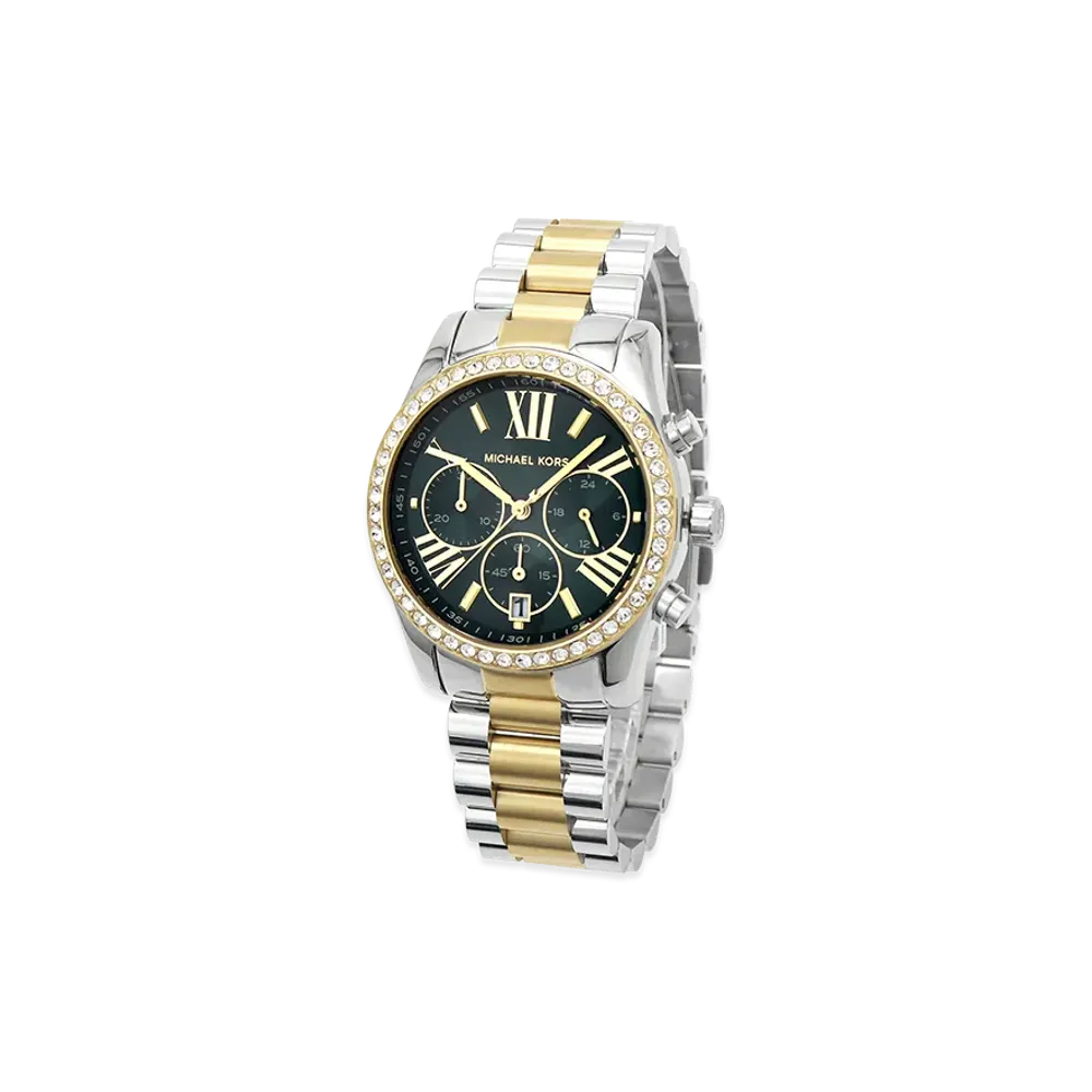 MICHAEL KORS Women's Lexington Watch Chronograph "Green"