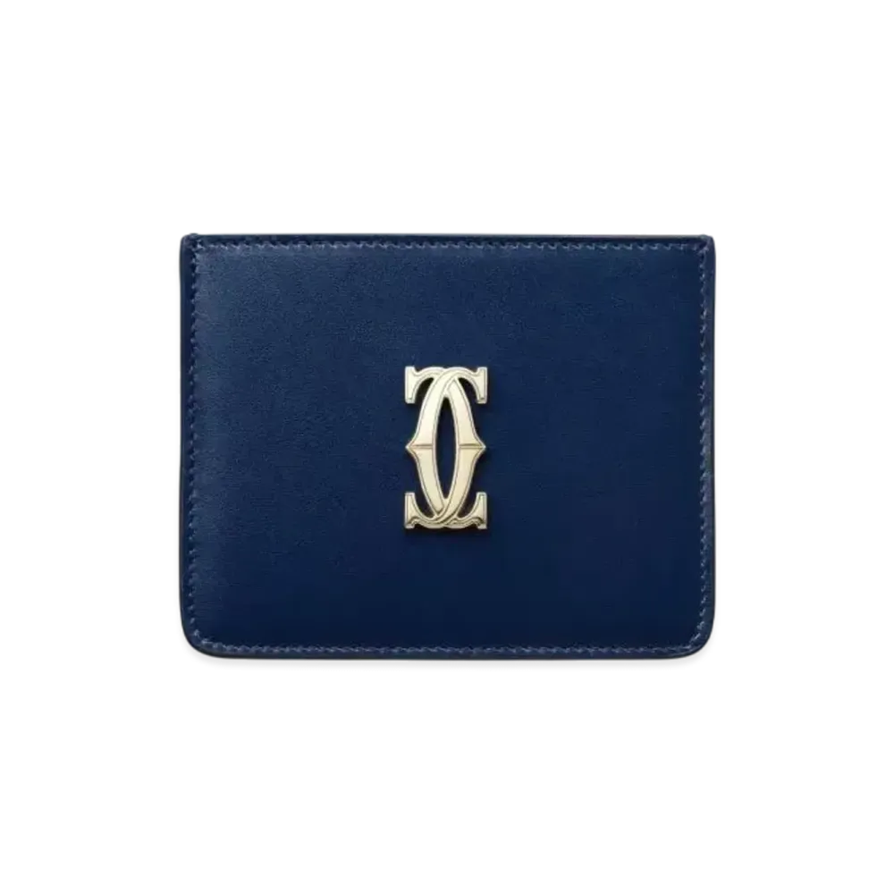 Cartier Simple Card Holder, C de Cartier "Midnight Blue"