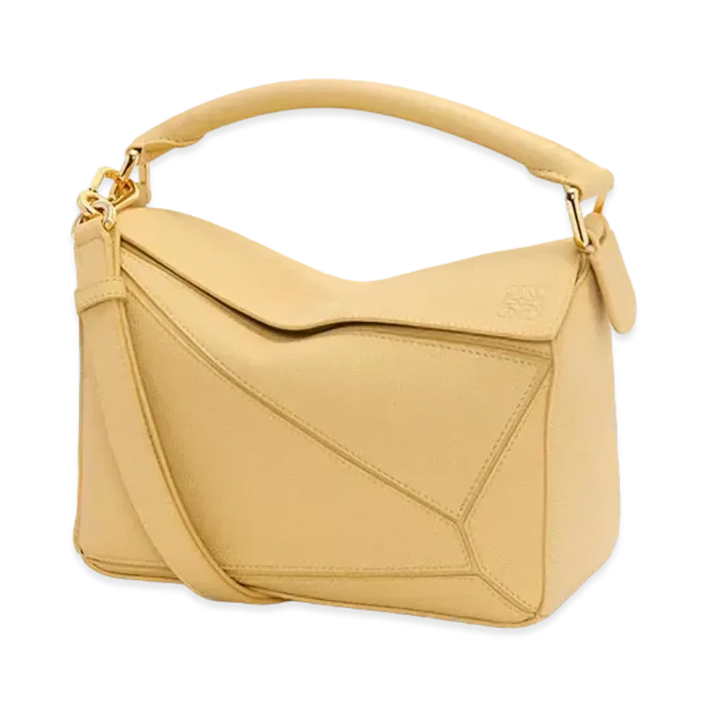 LOEWE Small Puzzle Bag In Soft Grained Calfskin "Dark Butter"