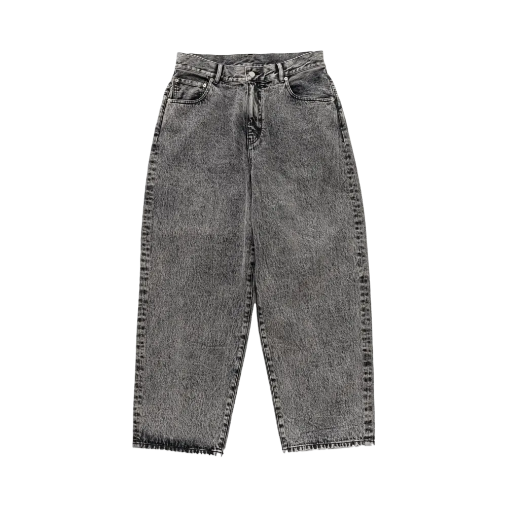 TTT MSW Washed Denim Wide Pants "Black"