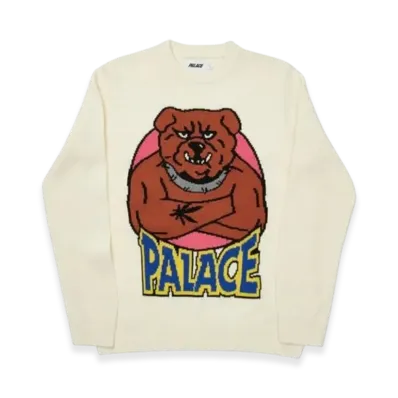 PALACE Bulldog Knit "Off White"