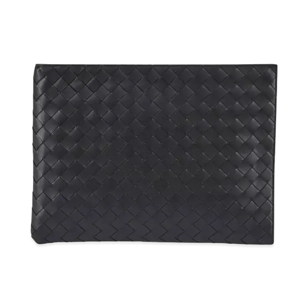 Bottega Veneta Half-Zipped Pouch "Black"