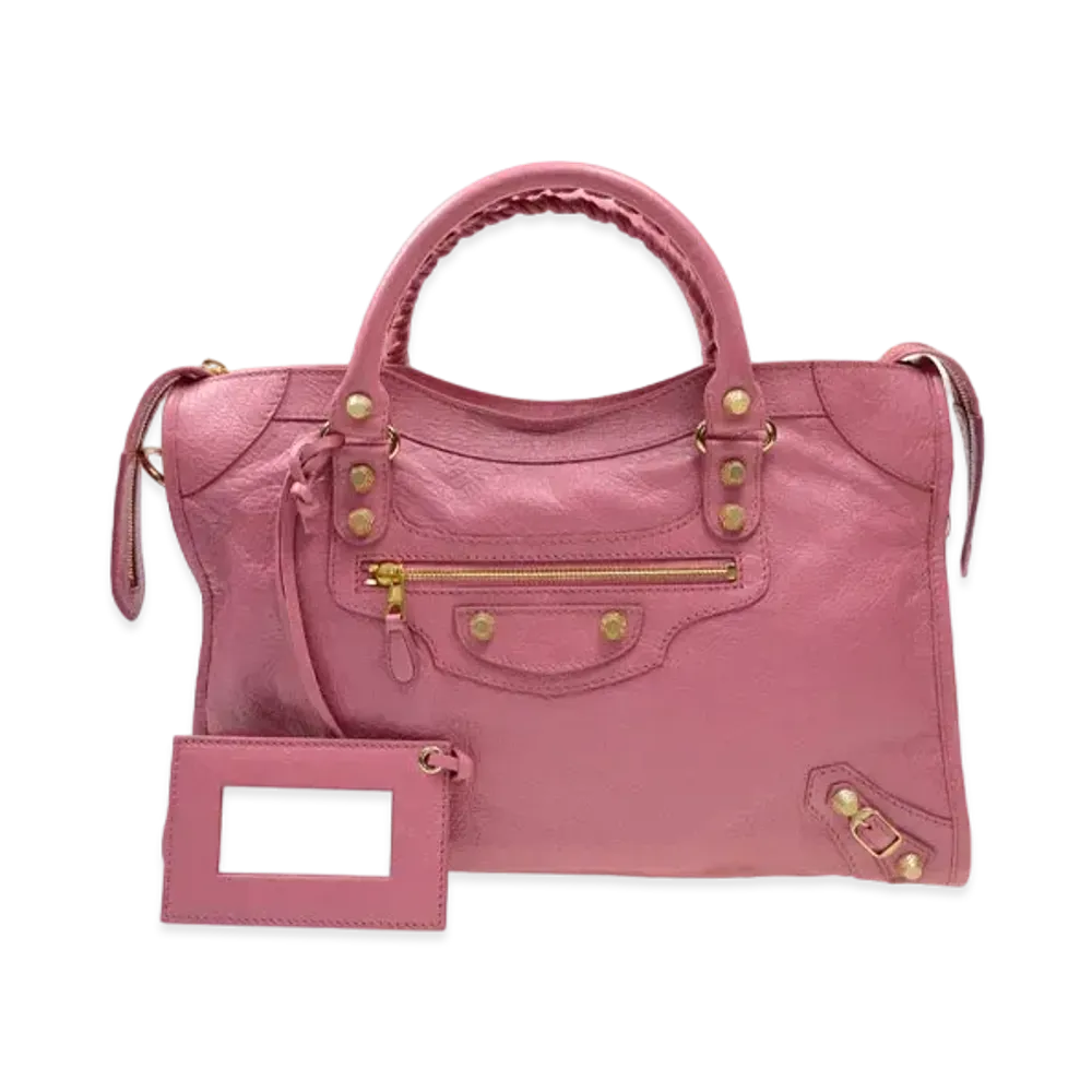 BALENCIAGA Lambskin Handbag "Pink"