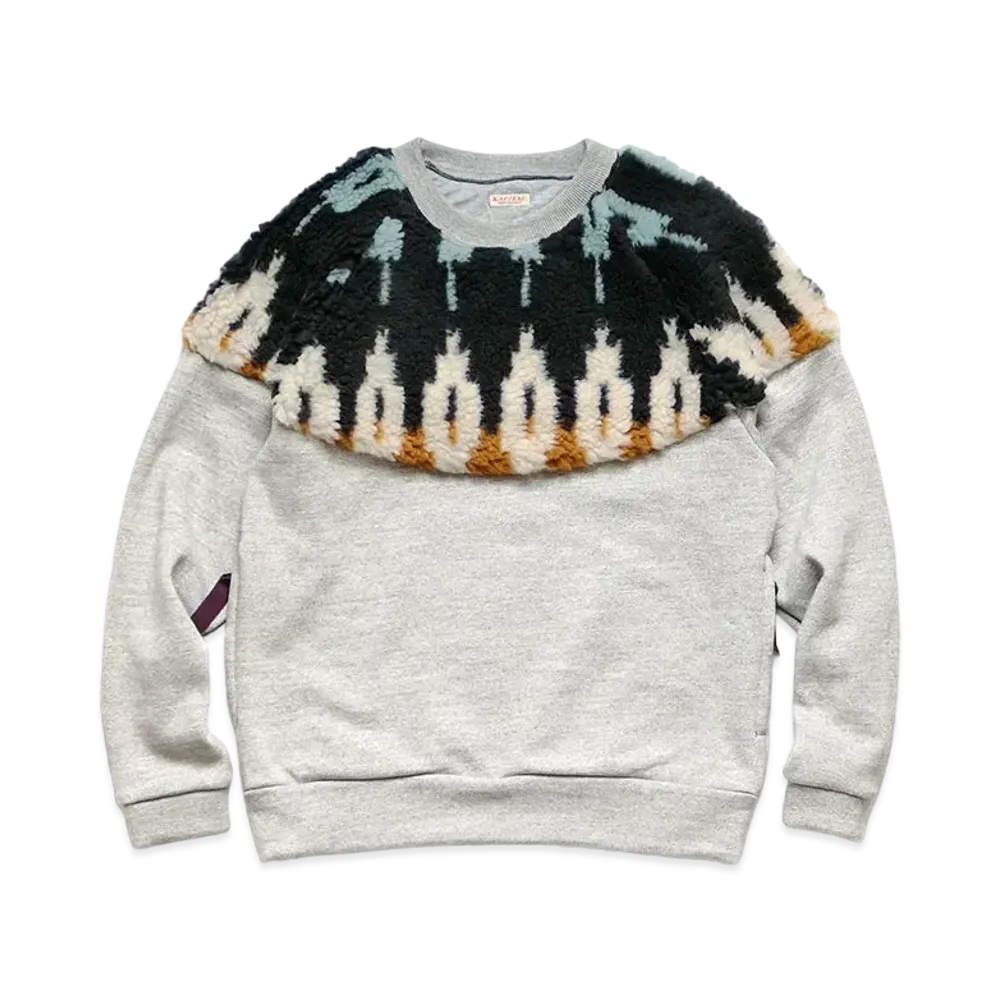 KAPITAL TOP BURNS x BOA FLEECE NORDIC SWEAT "Black Sax"