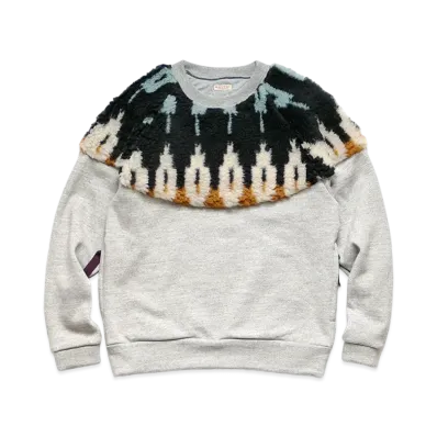 KAPITAL TOP BURNS x BOA FLEECE NORDIC SWEAT "Black Sax"