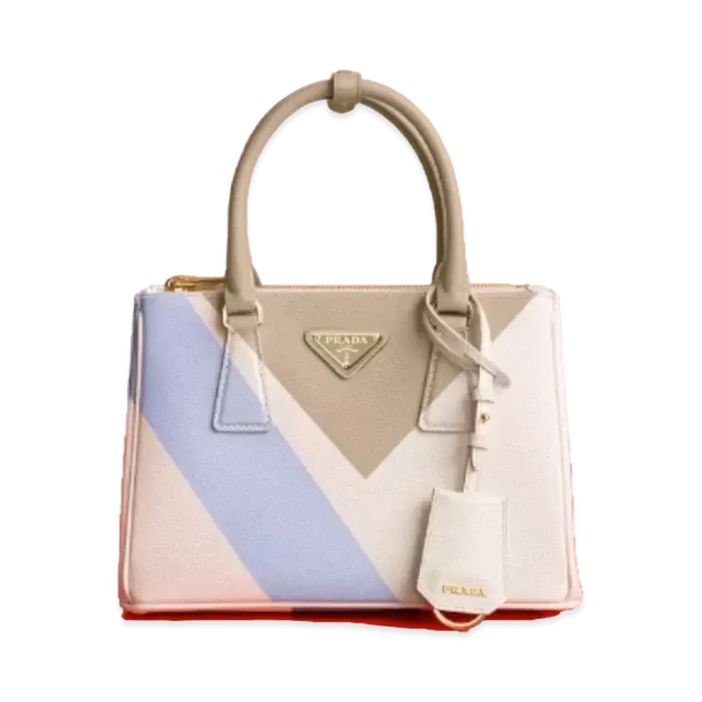PRADA Galleria Saffiano Special Edition Small Bag "Dessert/White"
