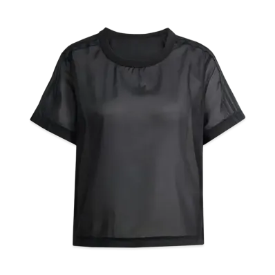 adidas Adicolor Sheer Three Stripes Short Sleeve T-Shirt "Black"