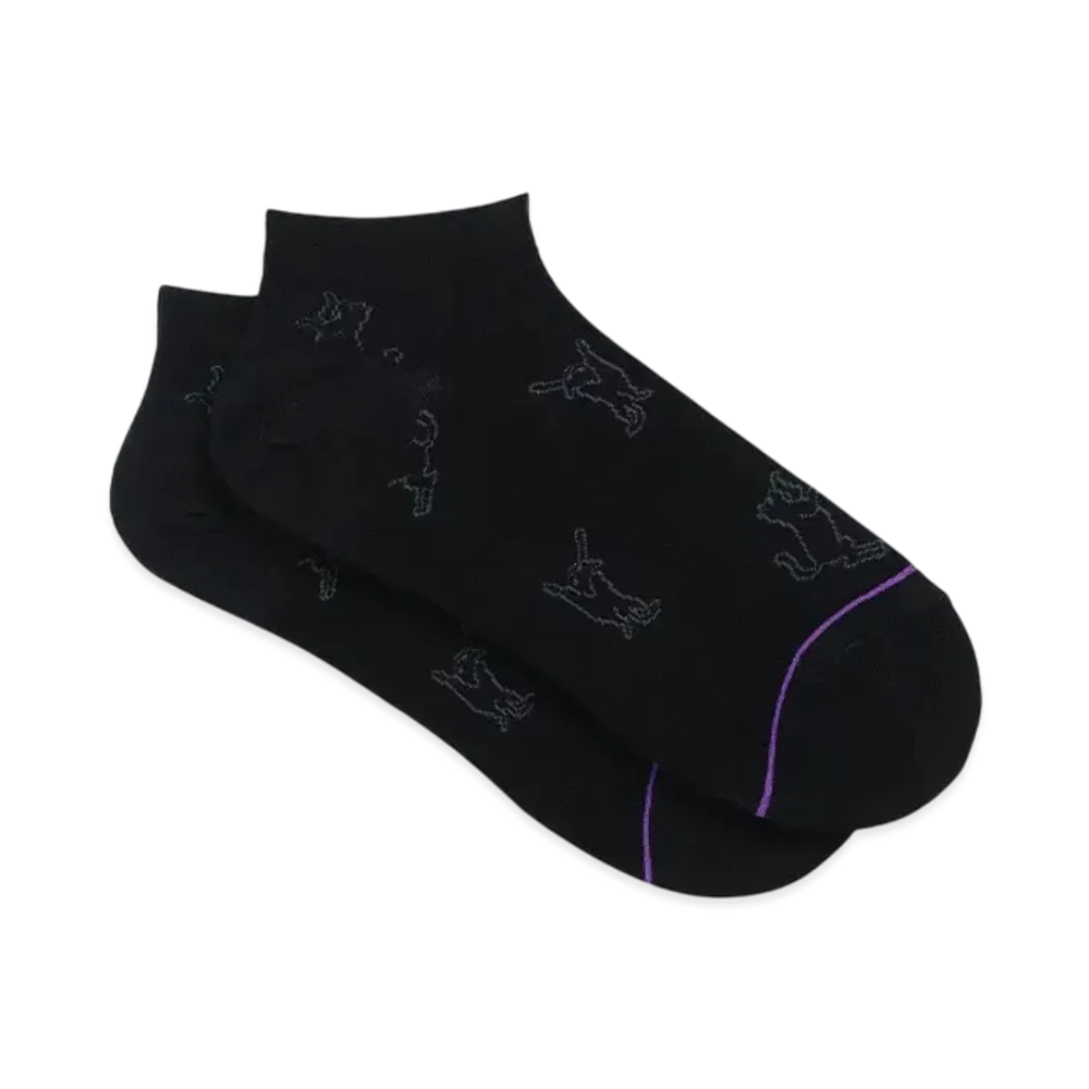 Paul Smith Moving Cat Short Socks "Black"