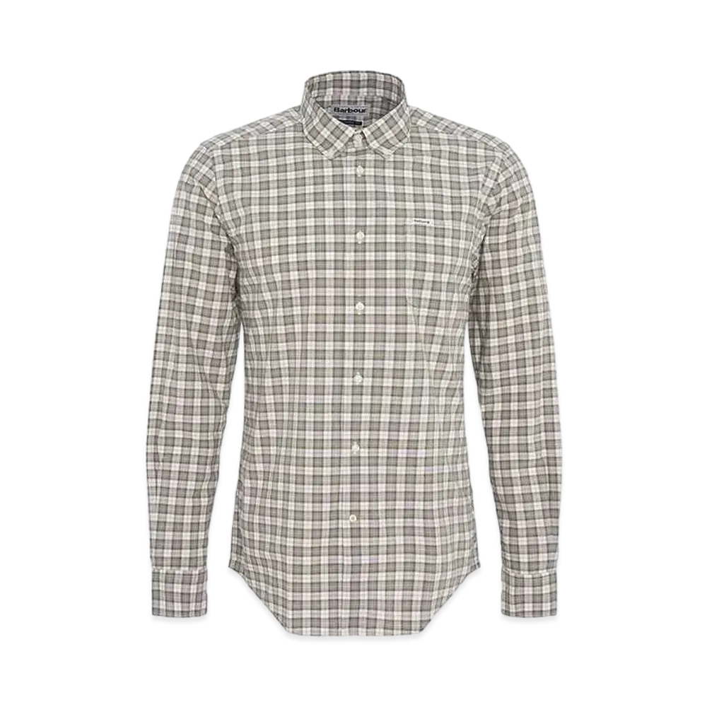 Barbour Lomond Check Button Down Shirt (Tailored Fit) "Olive"