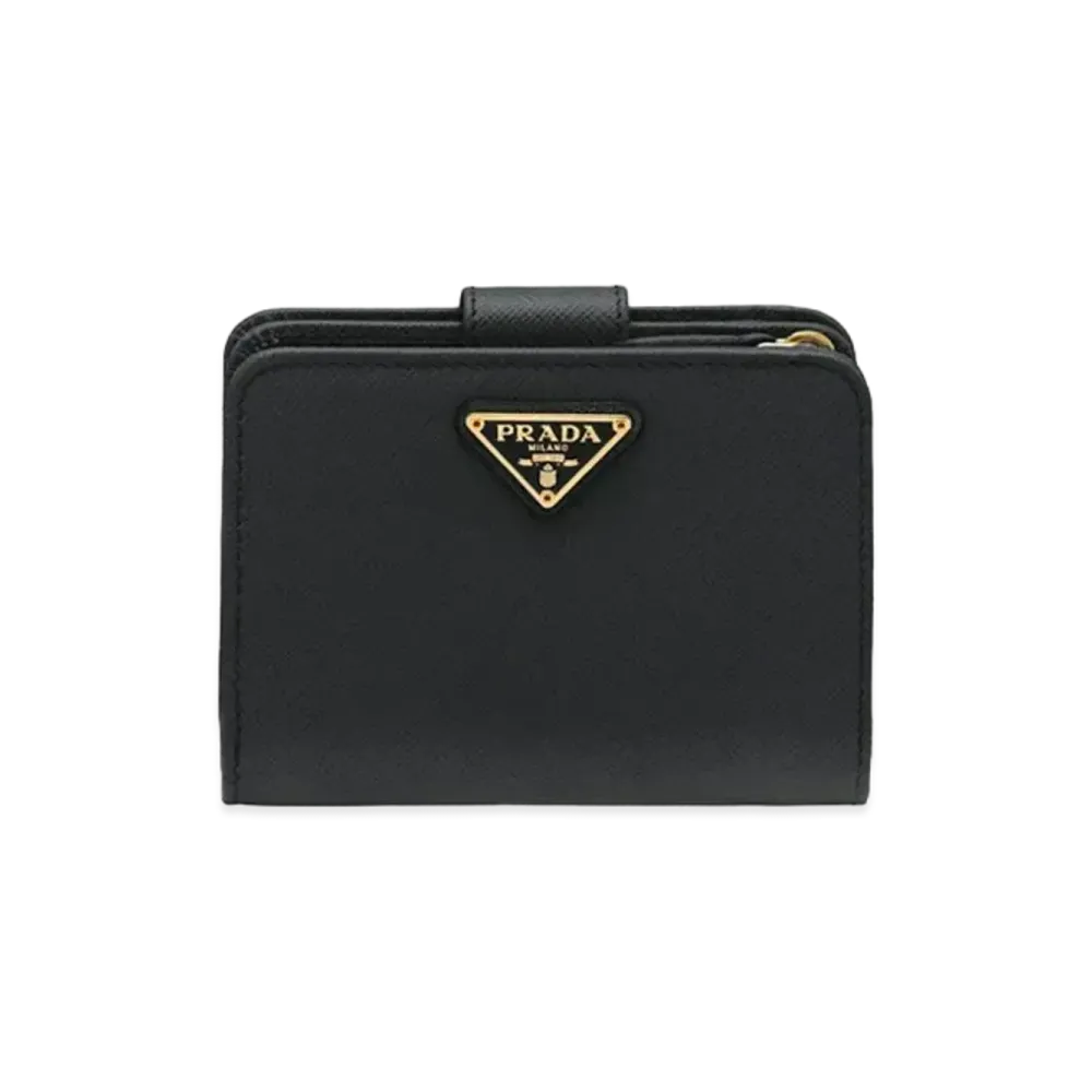 PRADA Small Saffiano Leather Wallet "Black"