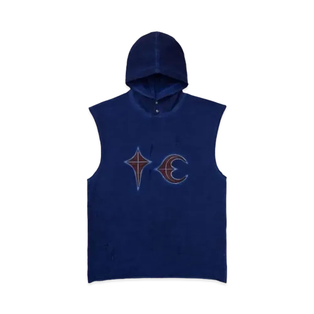 THUG CLUB Rock Hooded Vest "Blue"