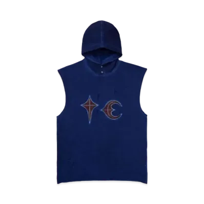 THUG CLUB Rock Hooded Vest "Blue"