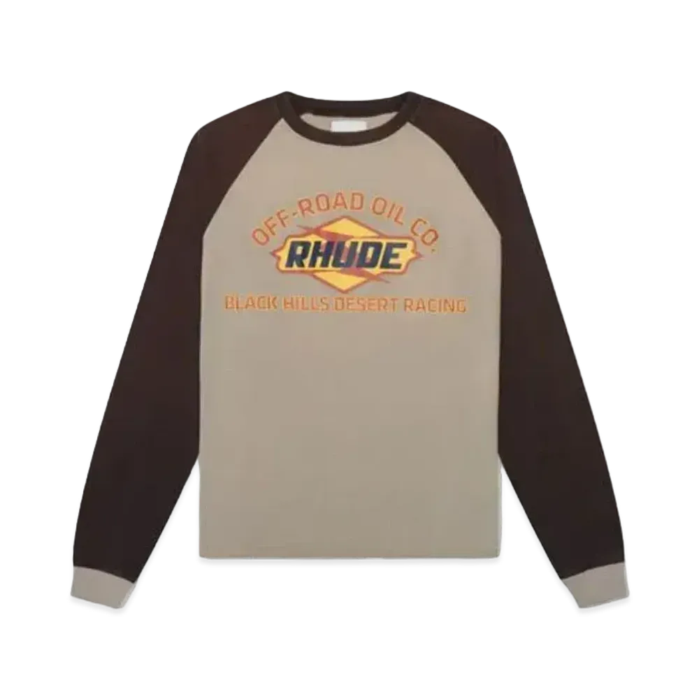 RHUDE Black HilLS Raglan LS Tee "Elephant"
