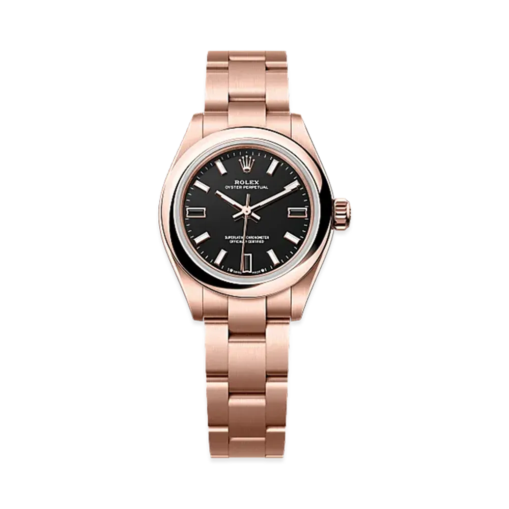 ROLEX Oyster Perpetual 28 Everose Gold "Black"