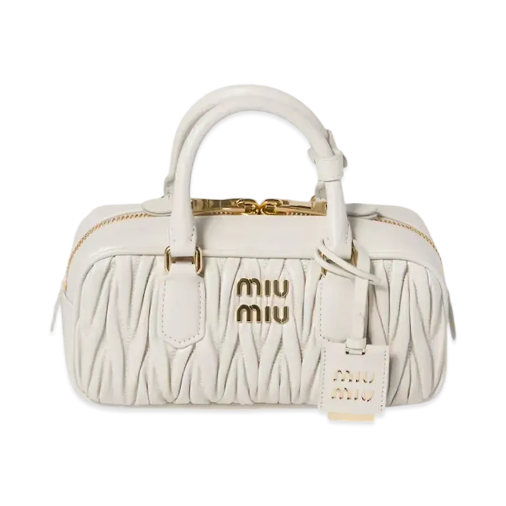 MIUMIU Arcadie Matelasse Nappa Leather Bag Regular "White"
