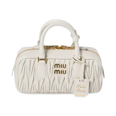 MIUMIU Arcadie Matelasse Nappa Leather Bag Regular "White"