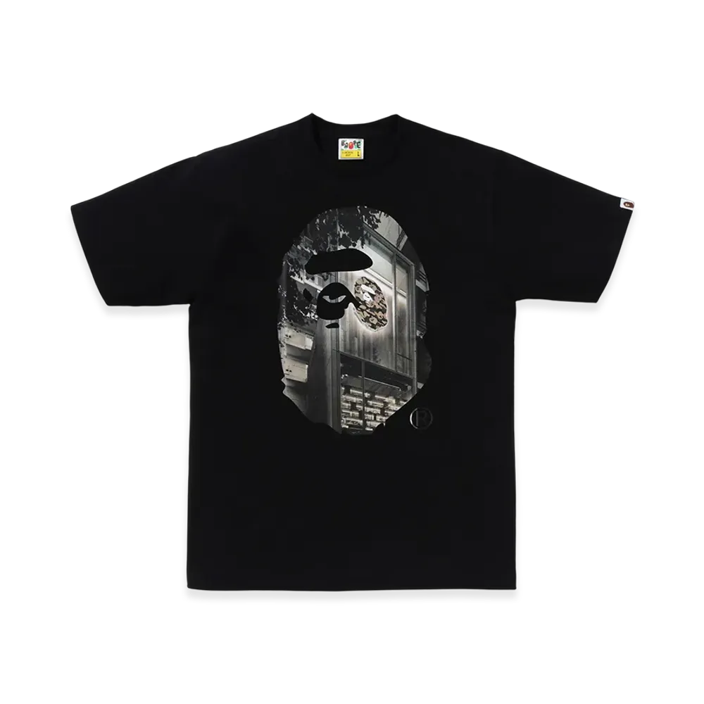 A BATHING APE Think 1st Anniv. Photo Ape Head Tee "Black"