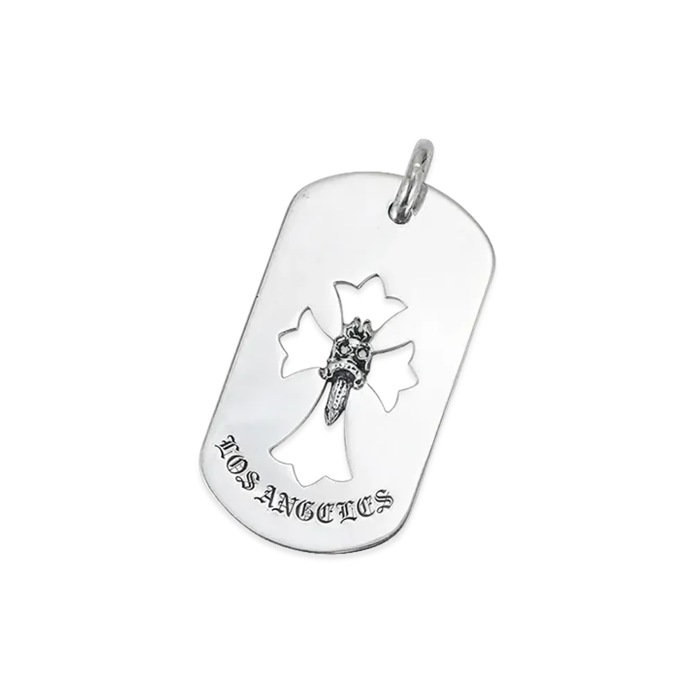 Chrome Hearts Cross Dagger LA Dog Tag "Silver"
