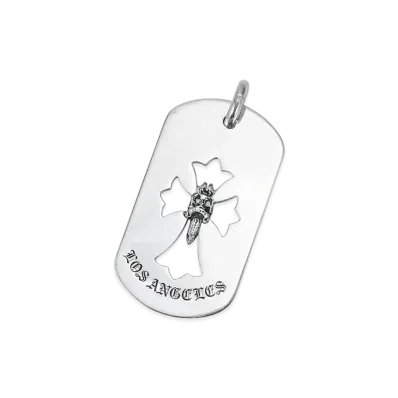 Chrome Hearts Cross Dagger LA Dog Tag "Silver"
