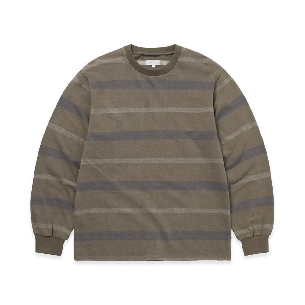 thisisneverthat Brushed Striped L/S Tee "Olive"