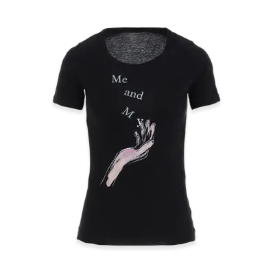 Yohji Yamamoto STF Cotton Single Jersey Pt Short Slv T "Black"