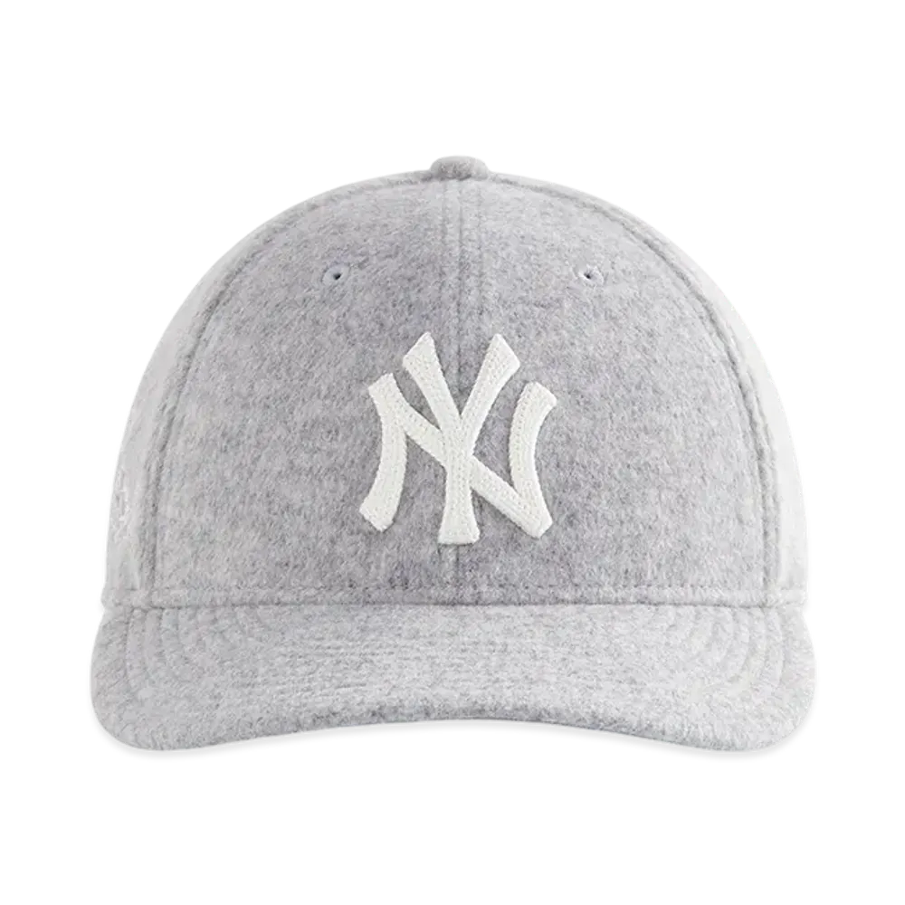 Kith x New Era for the New York Yankees Brushed Jersey 59Fifty Low Profile Fitted Cap "Medium Heather Grey"
