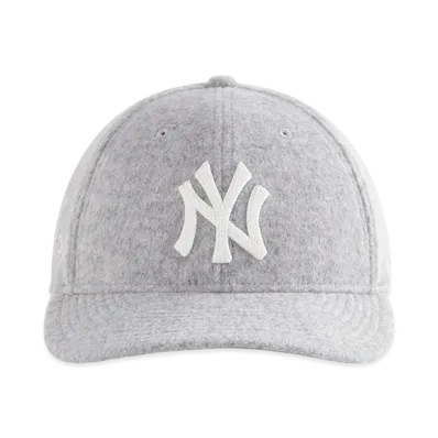 Kith x New Era for the New York Yankees Brushed Jersey 59Fifty Low Profile Fitted Cap "Medium Heather Grey"
