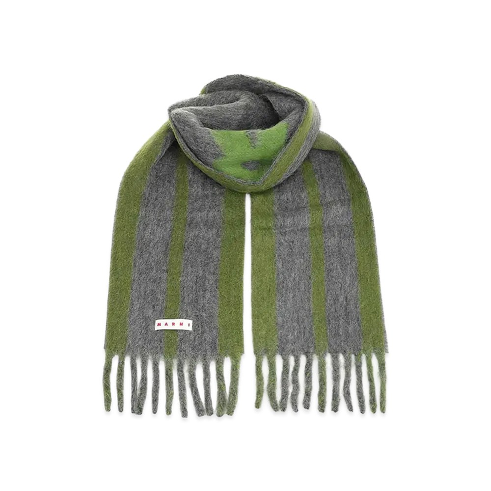 MARNI Women's Wool And Mohair Scarf "Grey"