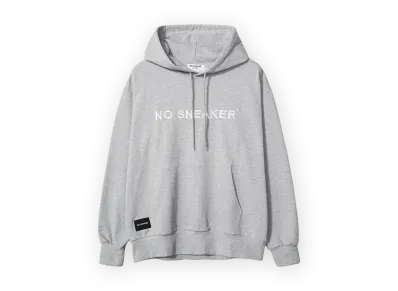 NO COFFEE \ NO SNEAKER EMBROIDERED LOGO HOODIE "GRAY"