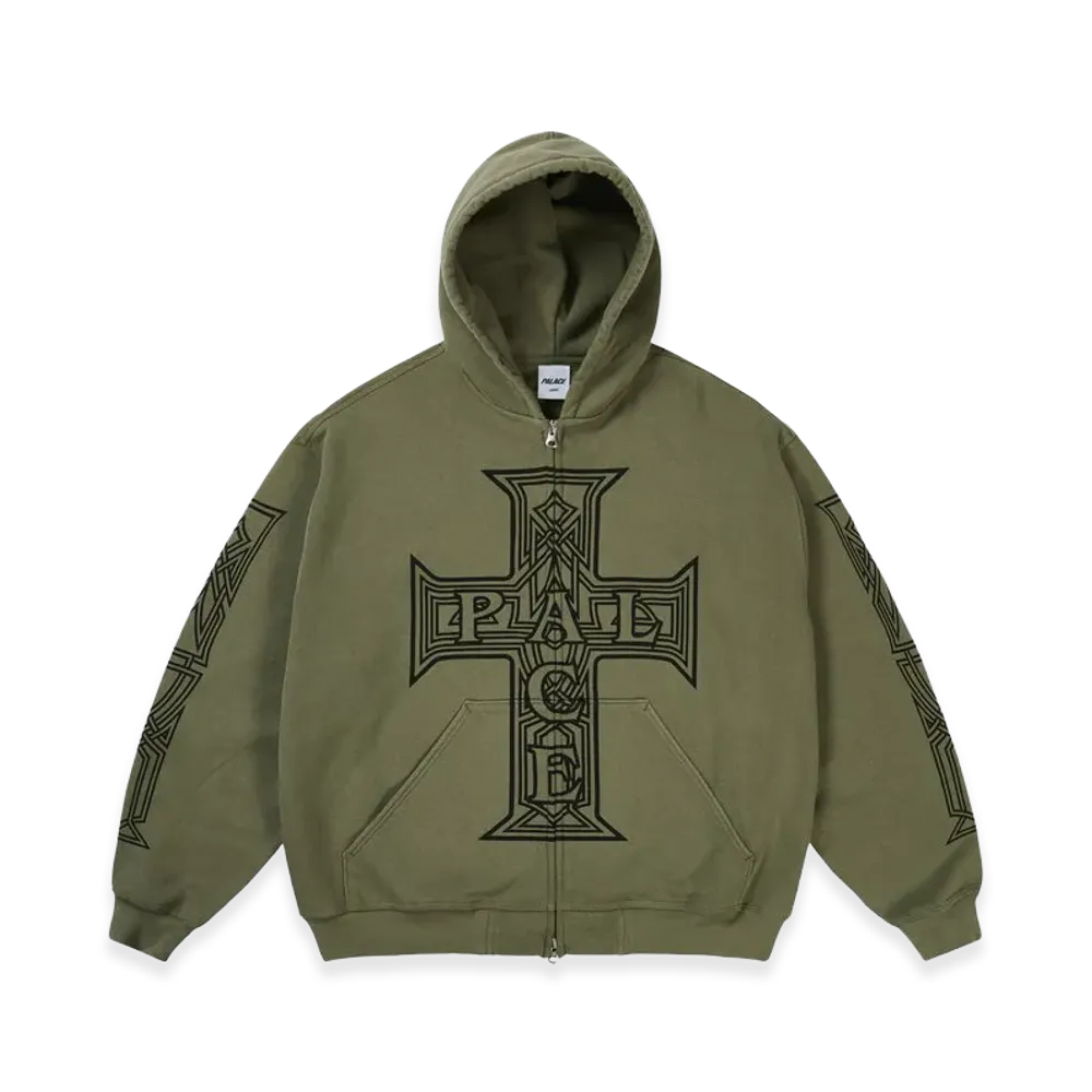 PALACE Y So Cross Pigment Hood "The Deep Green"